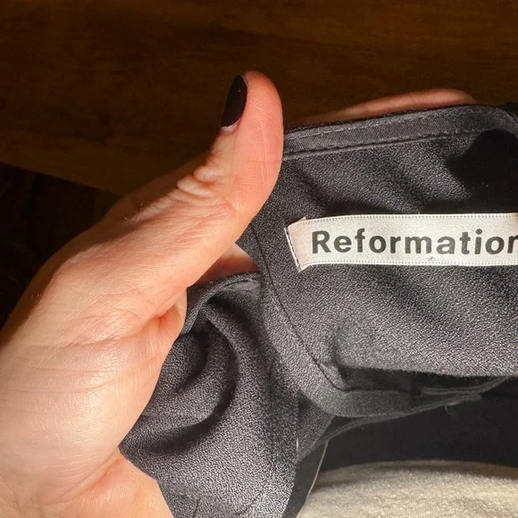 Reformation Charcoal Button-Up Dress - Picture 3 of 9